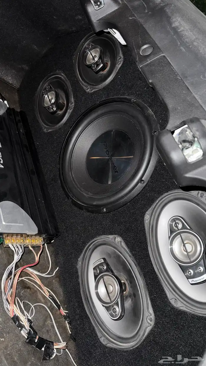 سماعات بايونير 750 واط واوفره 1500 واط مع الخشبه 0