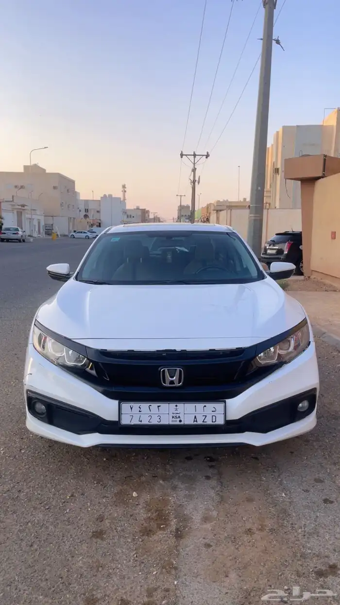 هوندا سيفيك 2020 ابيض فل 2