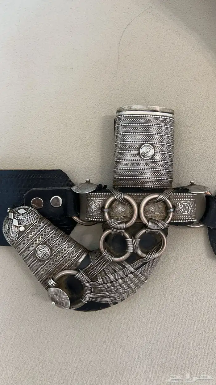 خنجر قرن الصب فضه خالص مطرح 4 2