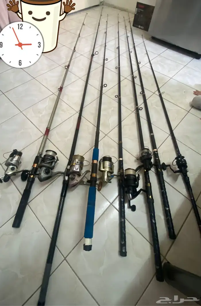 سنارة صيد ماكينة صيد عدد 7 1