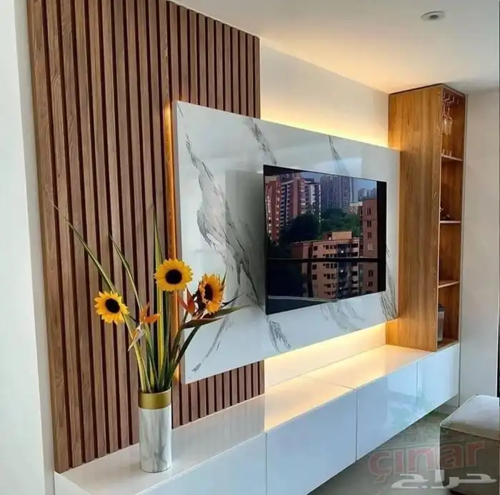 ديكورات بديل شيبورت بديل الرخام بديل الخشب مكاتب تلفزيون 11