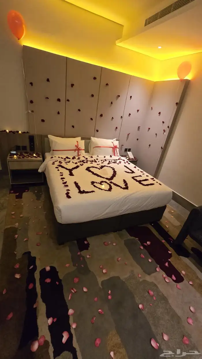 تزيين تنسيق غرف نوم عرسان ذكرى زواج فنادق ابها خميس مشيط 1