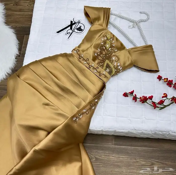 فستان بني المقاس مديم 2