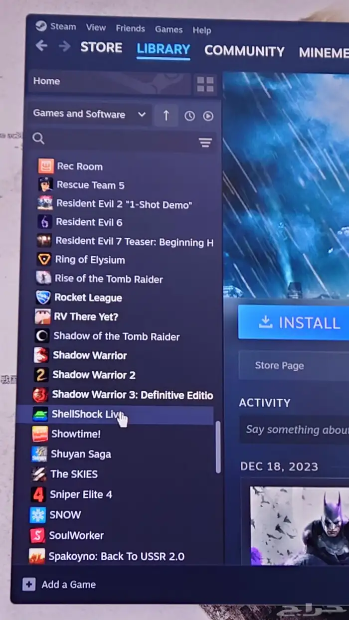 حساب روكيت ليق ستيم والعاب اخرى 3
