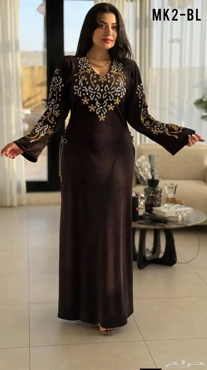 فستان شتوي راقي قطيفة الهوا تنفع للخريف شتاء و ربيع 1