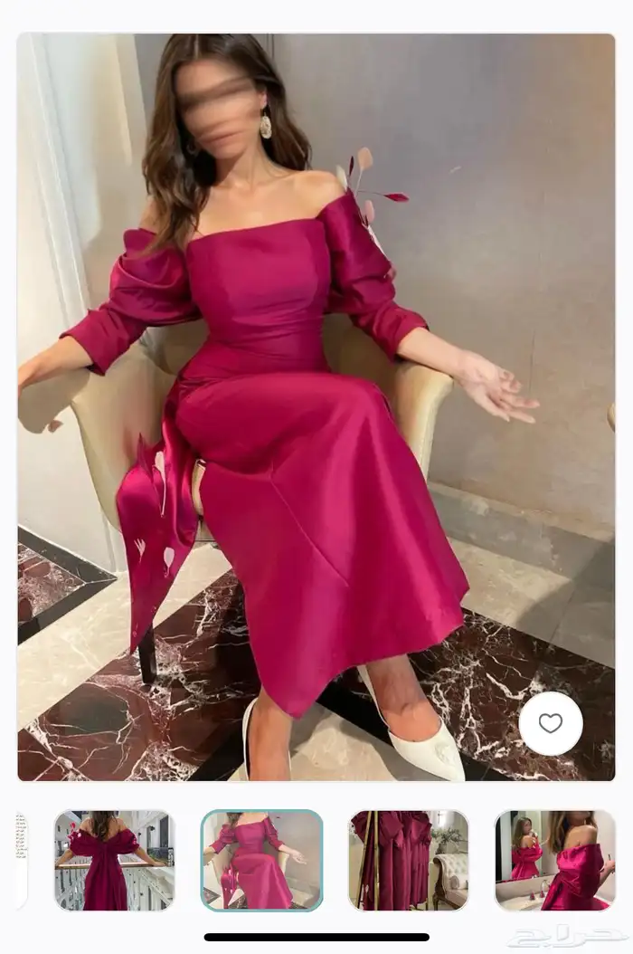 فستان فوشي ضيق 2