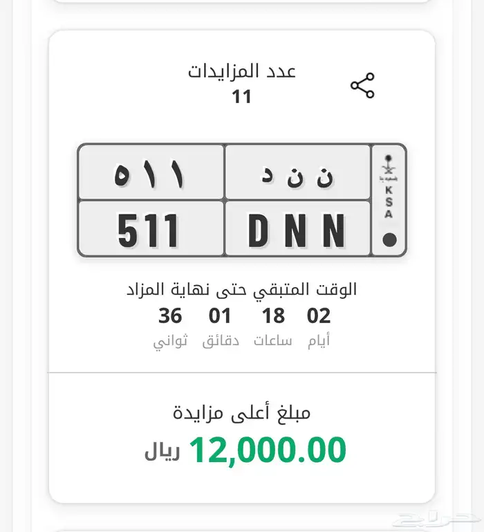 للبيع لوحة مميزة 511 0