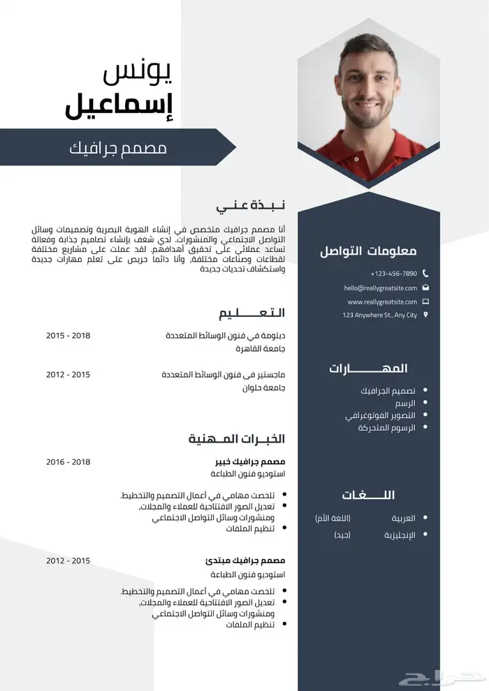 سيرة ذاتية cv 3