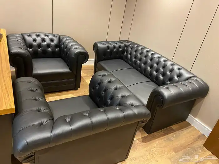 جديد كنب جلد وطني و صيني موديل أمريكي كلاسيك و ايكيا 0