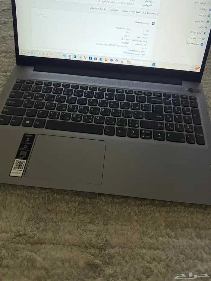للبيع لابتوب لينوفو عليه ضمان 7 اشهر و نظيف 1