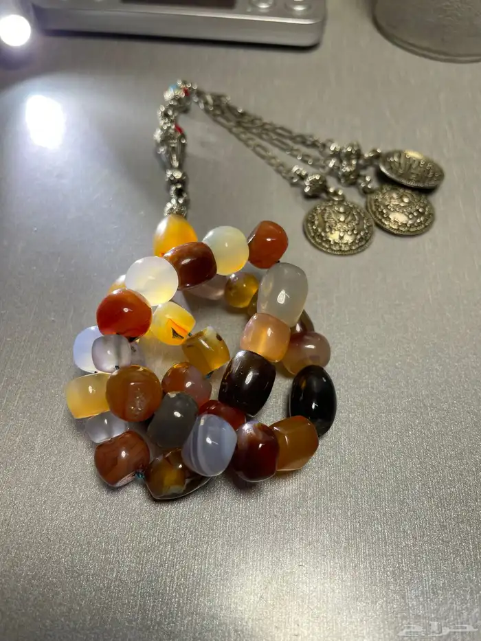 مسباح فاخر من أحجار العقيق اليماني الطبيعي 2