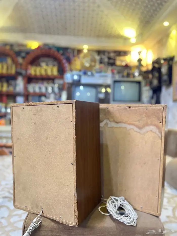 سماعات سانيو خشبية الشكل المميز قديمة تراث 3