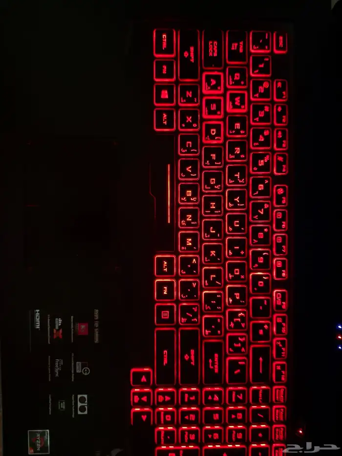 للبيع لابتوب قيمنق ASUS المعالج RYZEN5 الرام 8 1