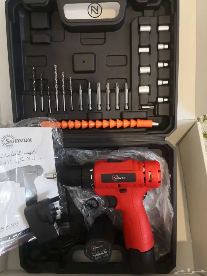 دريل لاسلكي 12 فولت 2 بطارية 1