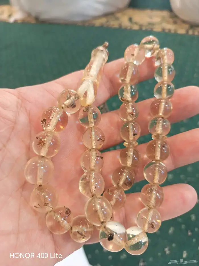 مسباح روسي كهرمان حشري والشرابة فضة خاصة 3