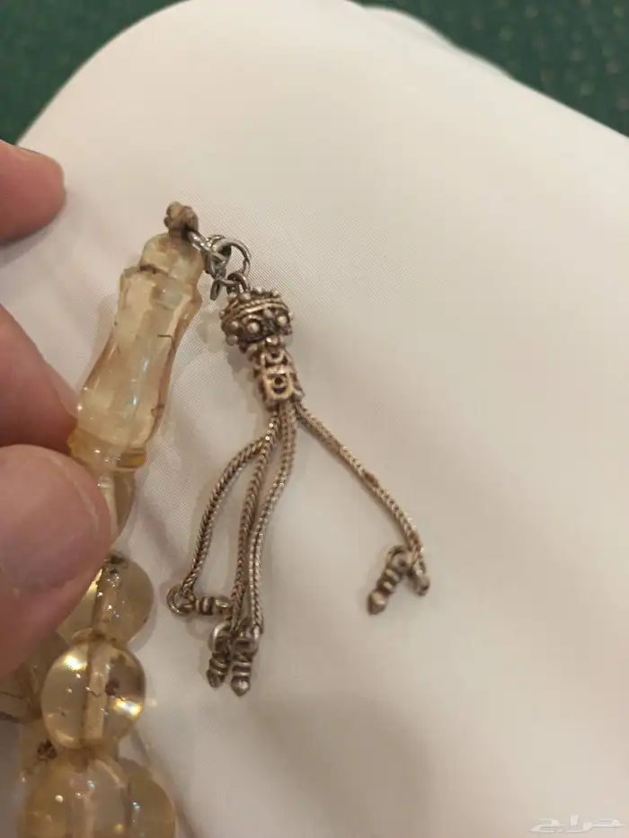 مسباح روسي كهرمان حشري والشرابة فضة خاصة 4