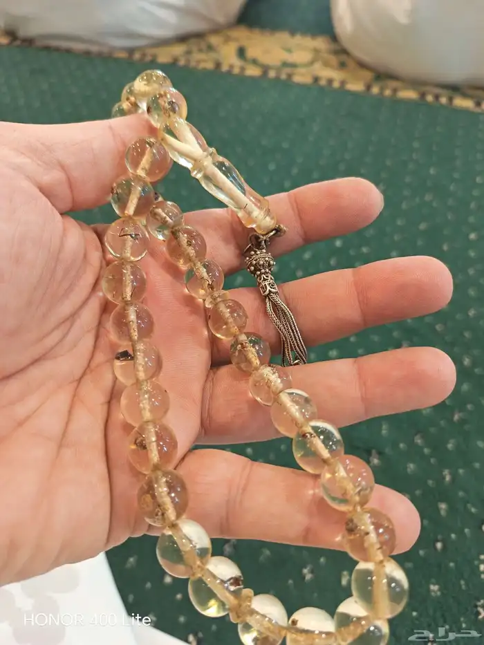 مسباح روسي كهرمان حشري والشرابة فضة خاصة 2