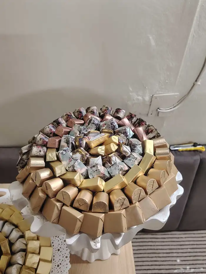 معلم رص صواني شوكلت مكشوف مغلف. 1