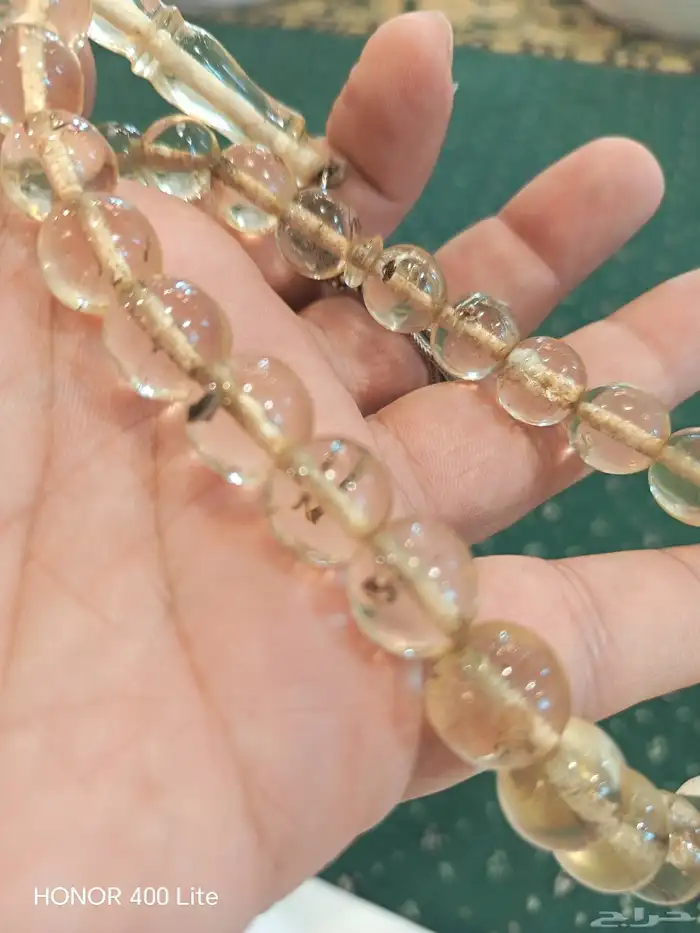 مسباح روسي كهرمان حشري والشرابة فضة خاصة 1