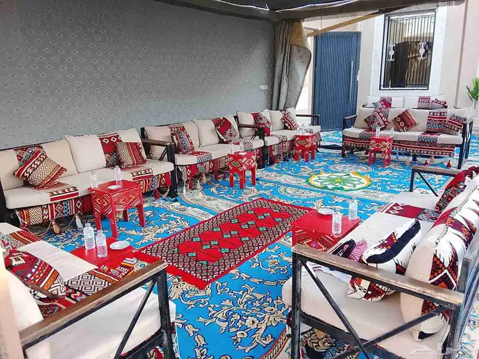 تاجير جلسات شعبيه وكنب وكراسي وطاولات وزال الازرق جلسات ارضي 0