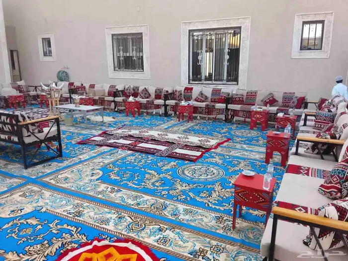 تاجير جلسات شعبيه وكنب وكراسي وطاولات وزال الازرق جلسات ارضي 2