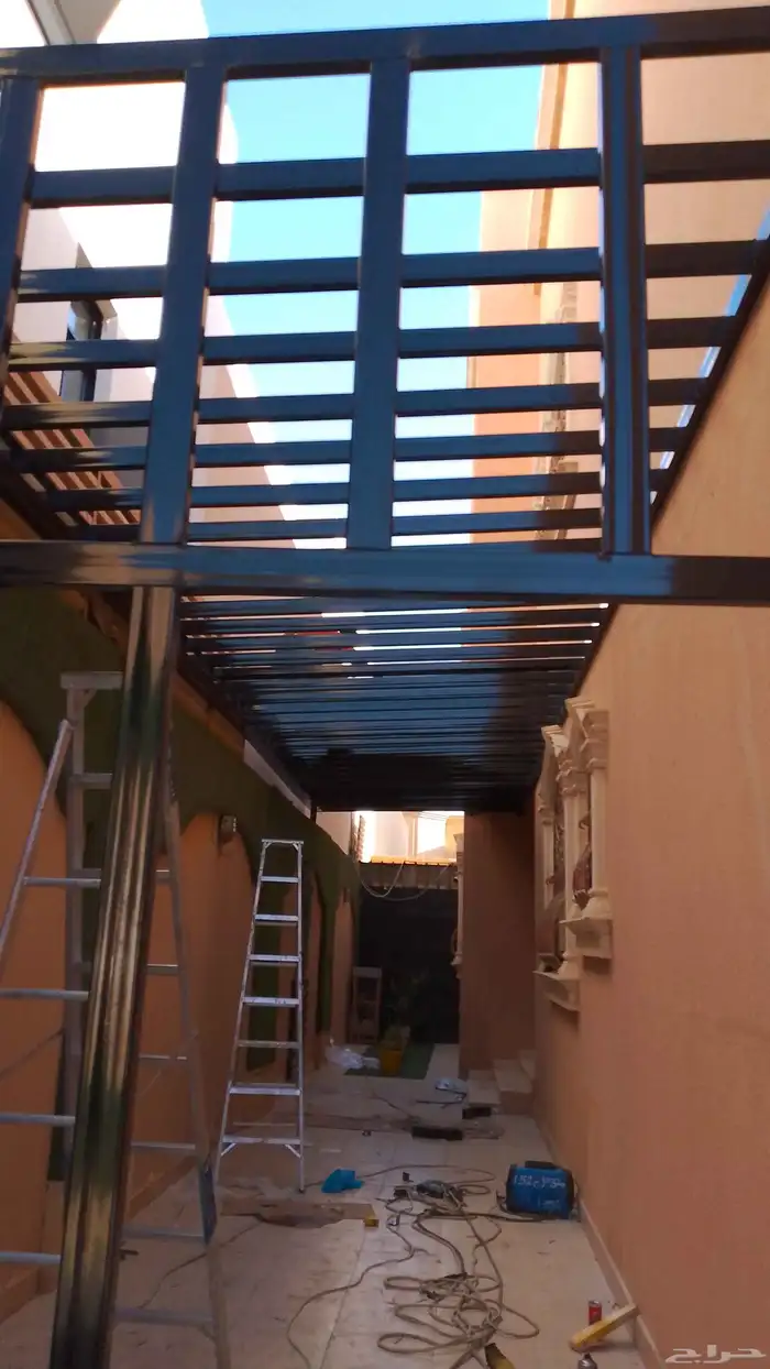 حداد مظلات سواتر شرائح سندويش مظلات مواقف للسيارات 053551230 3