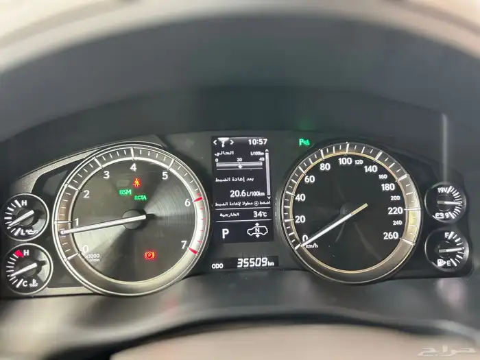 جيب لكزس2021 LX مخزن بلاك دشن عداد 35 الف كيلو 28