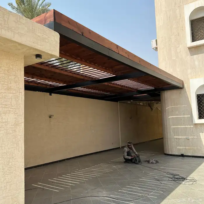 مظلات أحواش خشبيه كاسر للشمس 0