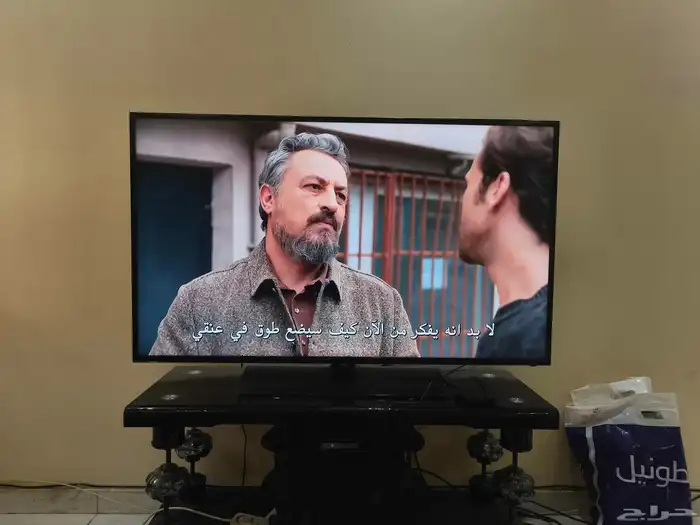 تلفزيون سامسونج 58 بوصة عادي شاومي بوكس معو اشتراك وطاولة 0