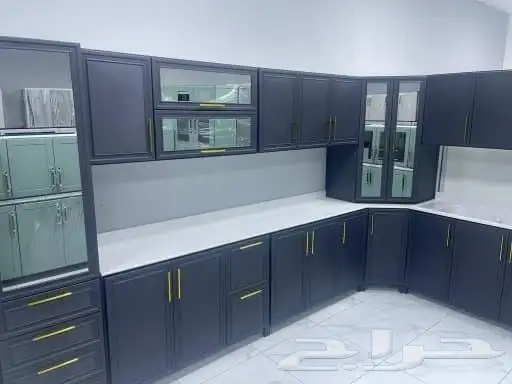 مطابخ جديده جاهزه 5 متر و60 س حرف ال صاج كل الالوان وكل 9