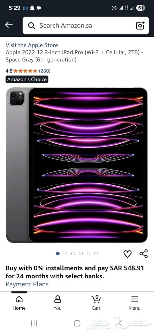 ايباد الجيل برو الجيل السادس m2 2