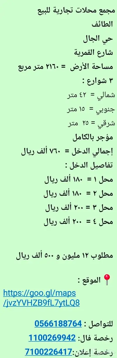 مجمع تجاري جديد مؤجر بالكامل للبيع index