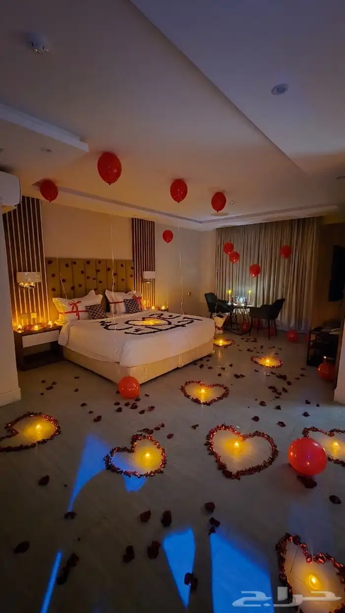 تزيين تنسيق غرف نوم عرسان ذكرى زواج فنادق ابها خميس مشيط 0