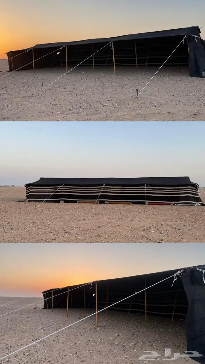 بيت شعر مثولث مع جميع اشيائه 0