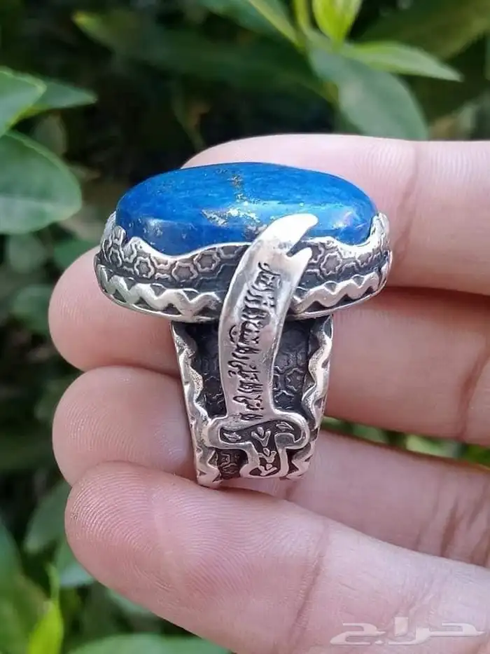 خاتم فضه عيار 925 حجر طبيعي 0