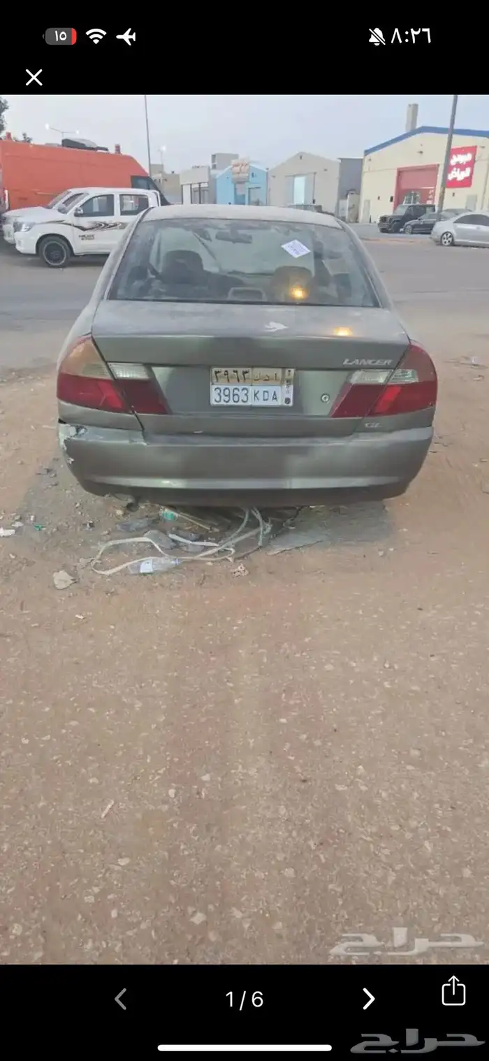 لانسر مصدومه وجهيه للبيع مطوفه استماره شهر الموقع الرمال 3