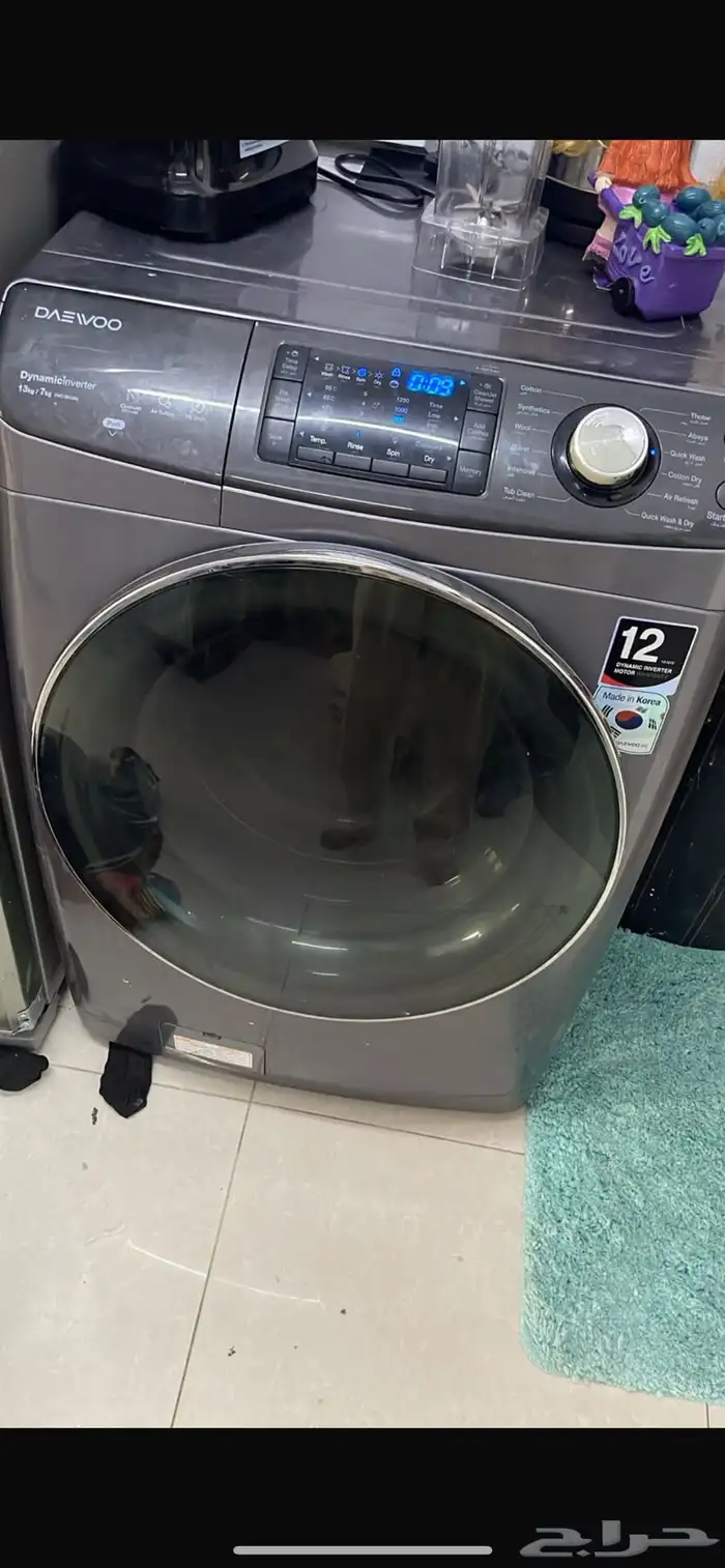 غساله أوتوماتيك دايو غسيل وتنشيف 13 كيلو 0