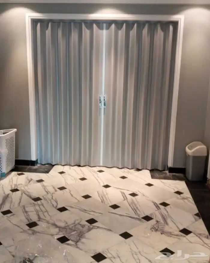 باب ابواب سحب سحاب سحابة جلد وبلاستيك كورديون 3