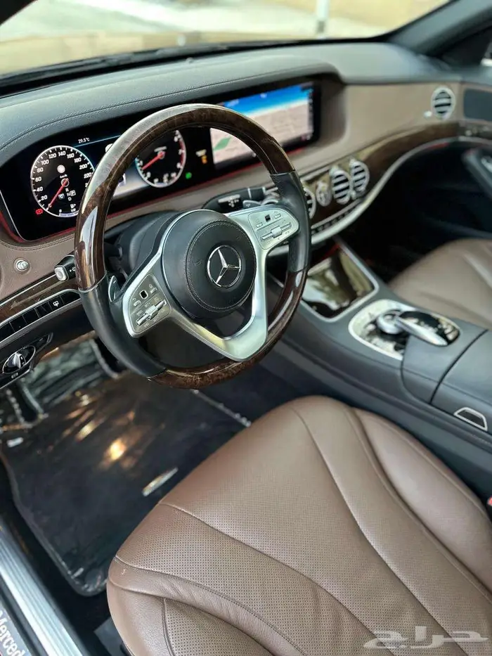 مرسيدس S450 أسود 2020 بدي وكالة عداد 84 ألف بحالة الوكالة. 36