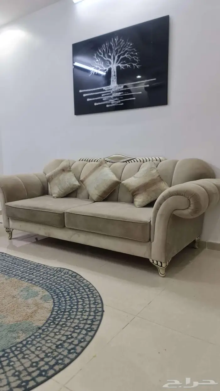 كنب للبيع قطعتين فاخرة من مفروشات عبداللطيف ومكتبة 4