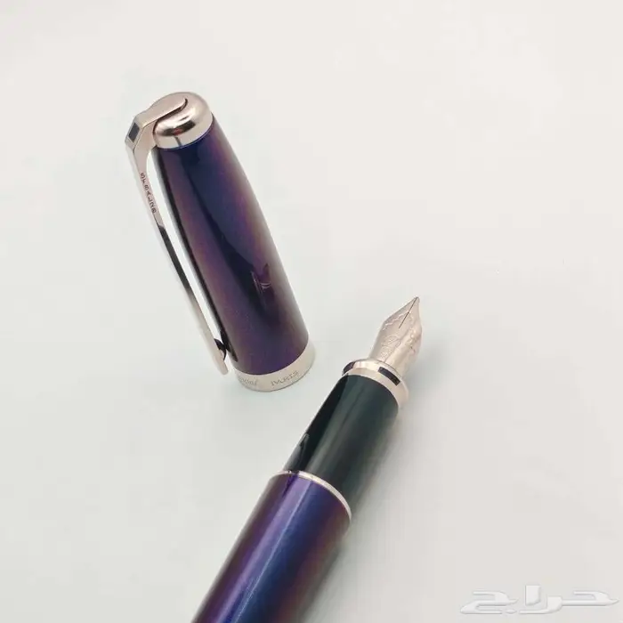 قلم S.T. Dupont حبر ريشة لون أزرق متدرج   تطعيمات بلاتينيوم 6