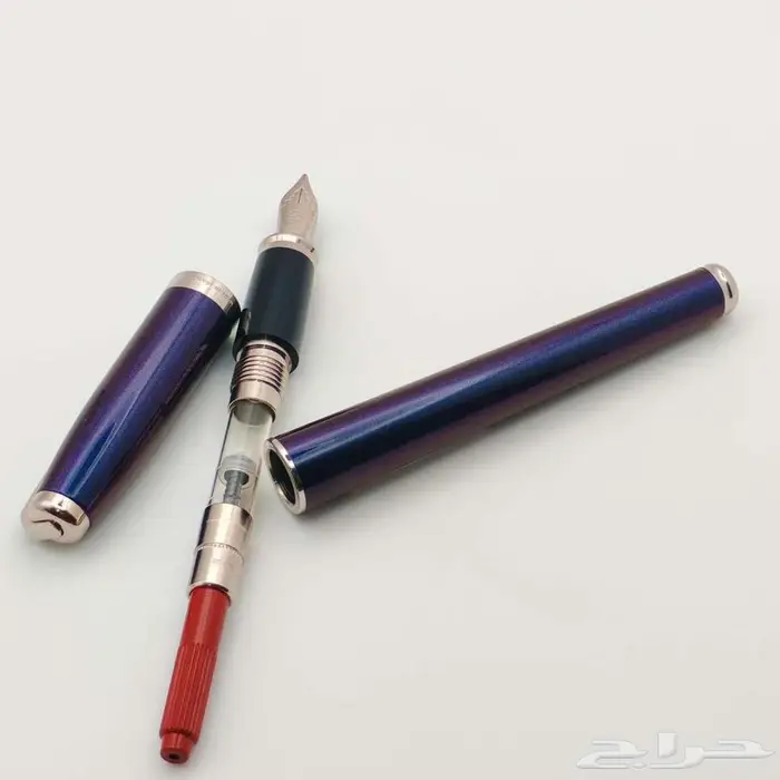 قلم S.T. Dupont حبر ريشة لون أزرق متدرج   تطعيمات بلاتينيوم 8