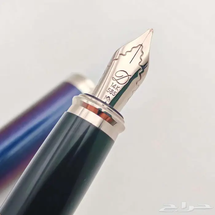 قلم S.T. Dupont حبر ريشة لون أزرق متدرج   تطعيمات بلاتينيوم 9