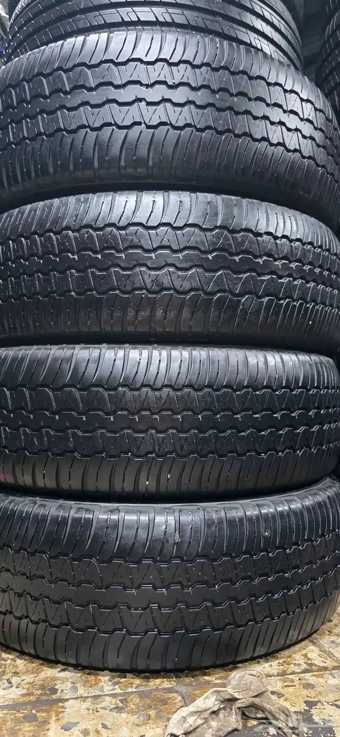 4 طقم كفرات دنلوب ياباني مقاس 265 65 18 1