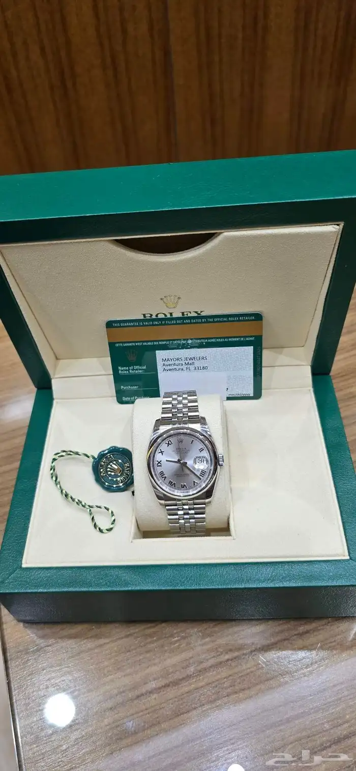 ساعه رولكس أصليه ديجست قفل تاج شبه جديده 0
