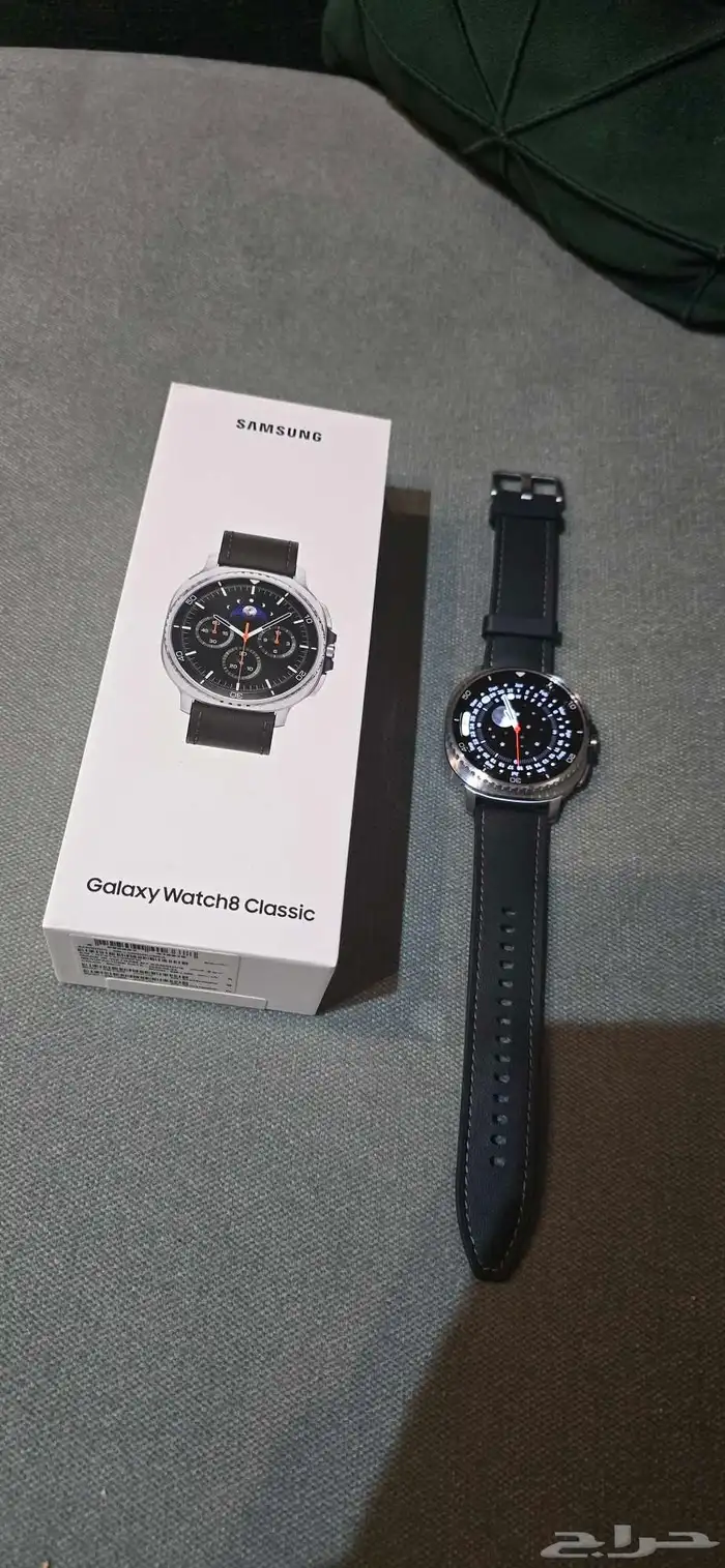 ساعة سامسونج جالكسي واتش 8 كلاسيك مقاس 46 اللون اسود 0