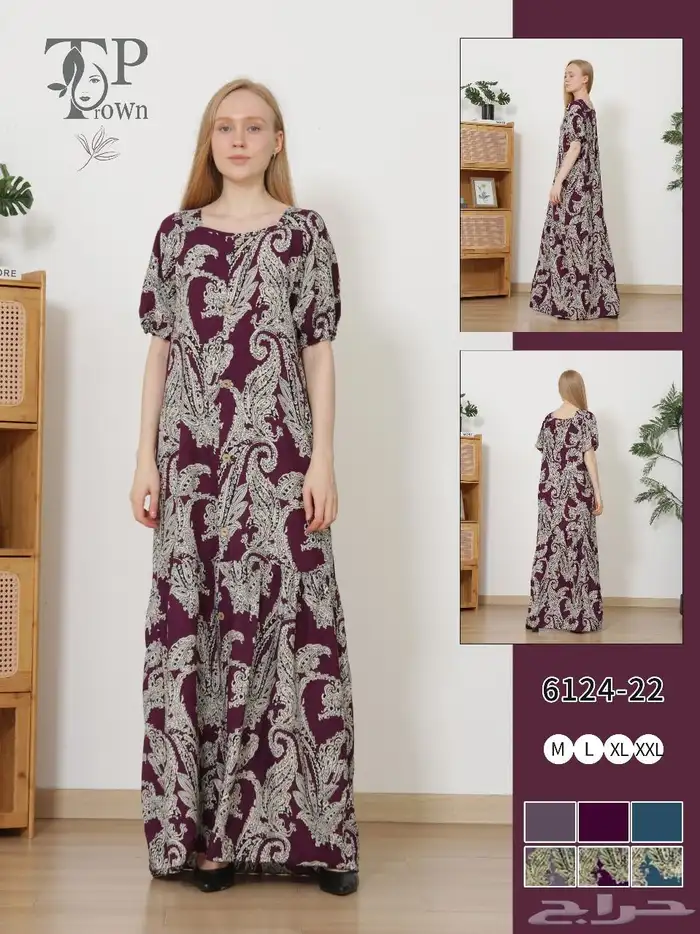 جلابيات كشميري نسائية نص كم واكم طويل جمله بدرزن 42