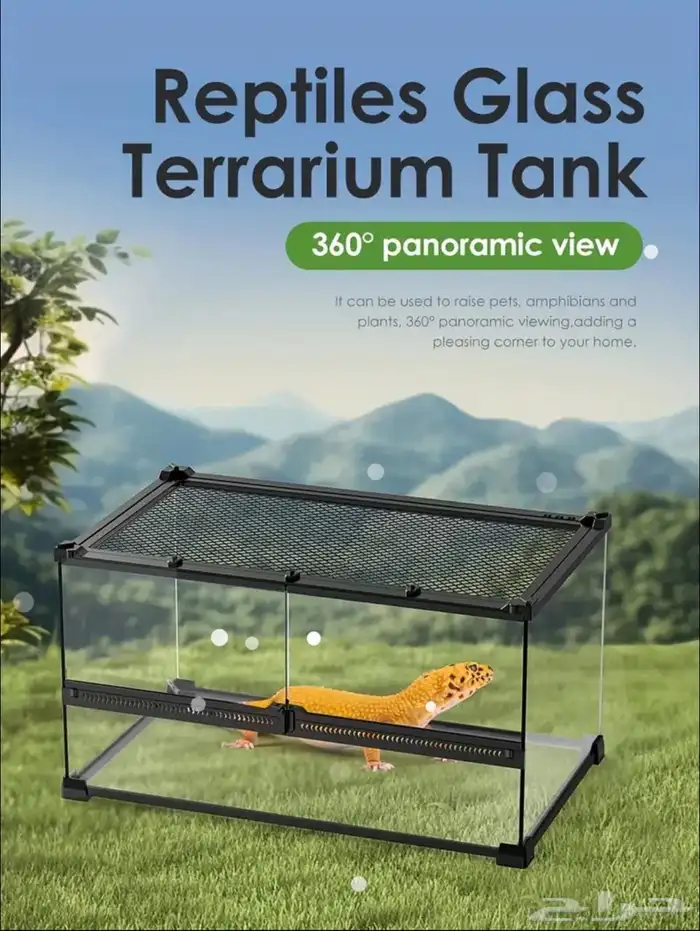 حوض زجاج لجميع أنواع الزواحف - Terrarium - 50x30x25 0