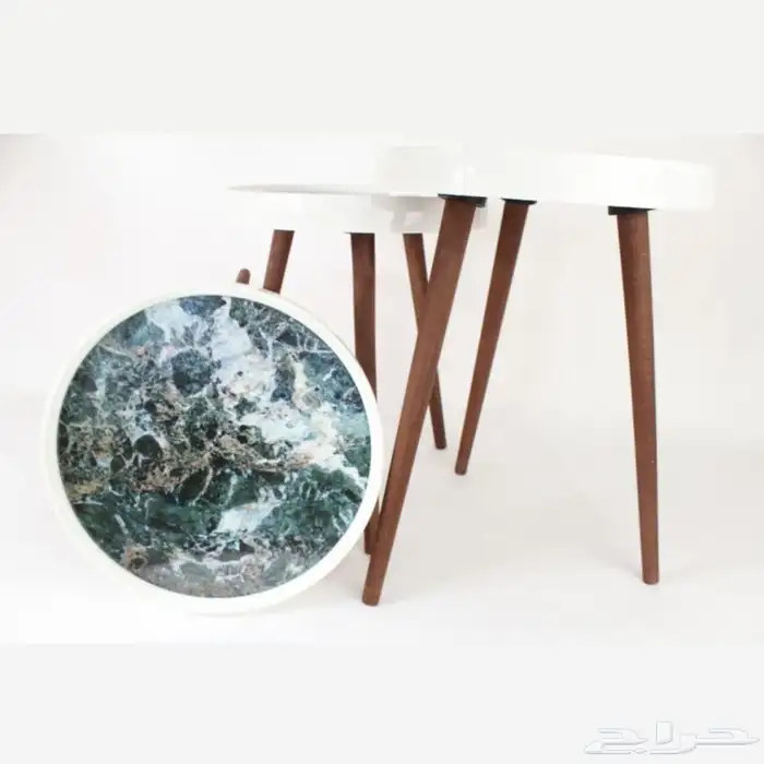 طقم طاولات تركي دائري 3 قطع وأحجام بأشكال مميزة 2