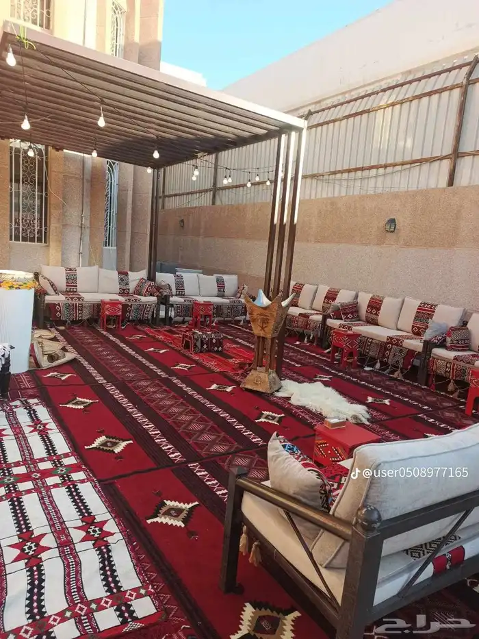تاجير جلسات شعبيه خيم بيت شعر تاجير جميع لوازم الحفلات 24